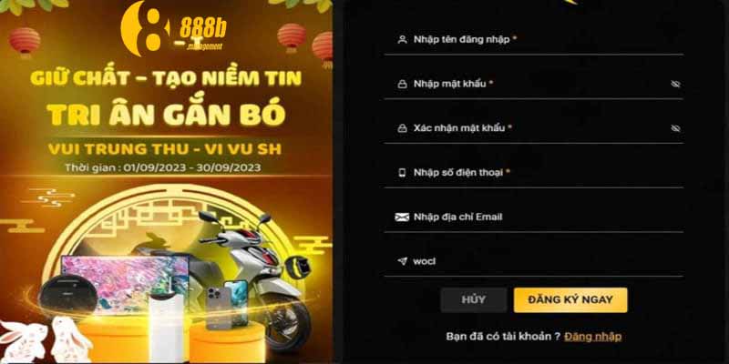 Hướng dẫn đăng nhập vào 888B siêu nhanh